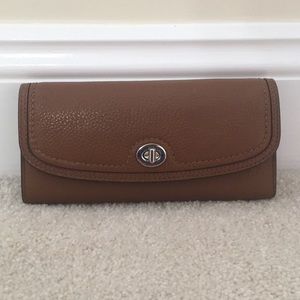 Coach brown leather wallet